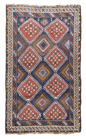 Antique Persian Khamseh Rug 5' x 8'2" (1.52 x 2.49 M)