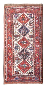Antique Persian Kurdish Tribal Rug 5'7" x 10'10" (1.70 x 3.30 M)