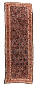 Antique Persian Bakhtiari Long Rug 4'7'' x 13'0'' (1.40 x 3.96 M)