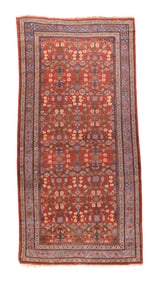 Antique Persian Mahal Rug 5'3" x 10'6" (1.60 x 3.20 M)