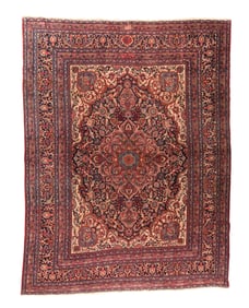 Antique Persian Mashad Rug 8'7" x 11'3" (2.62 x 3.43 M)