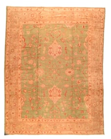 Antique Turkish Oushak Rug 13'7" x 17'2" (4.14 x 5.23 M)