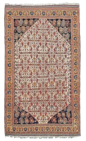 Antique Persian Qashqai Rug 4'3" x 7'2" (1.30 x 2.18 M)