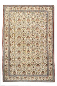 Fine Semi Antique Persian Qum Rug 7'2" x 10'5" (2.18 x 3.18 M)