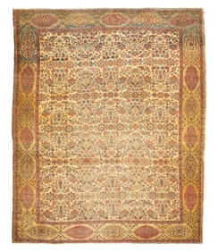 Antique Persian Farahan Sarouk Rug 8'7" x 10'5" (2.62 x 3.18 M)