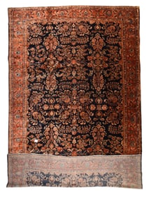 Antique Persian Mohajeran Sarouk Rug 13' x 21'10" (3.96 x 6.65 M)