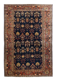 Fine Antique Persian Mohajeran Sarouk Rug 9'5" x 13'5" (2.87 x 4.09 M)