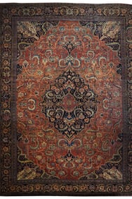 Antique Persian Farahan Sarouk Rug 12'6" x 17' (3.81 x 5.18 M)