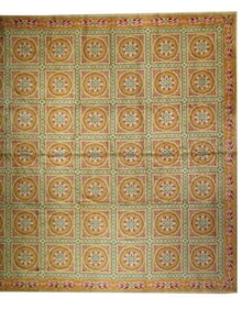 Vintage European Savonnerie Rug 13'5" x 13'5" (4.09 x 4.09 M)