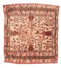 Vintage Persian Tribal Kilim Rug 4'9'' x 5'2'' (1.45 x 1.57 M)