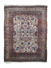 Antique Persian Silk Senneh Rug 4'9'' x 6'4'' (1.45 x 1.93 M)
