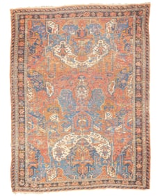 Fine Antique Caucasian Dragon Sumak Rug 5'1" x 6'9" (1.55 x 2.06 M)