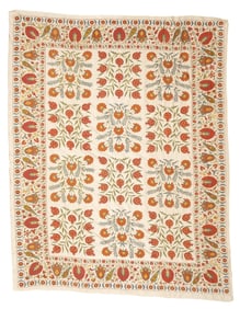 Vintage Suzani Rug 6'2" x 7'11 (1.88 x 2.41 M)