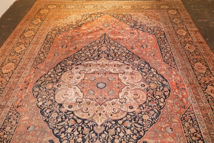 Antique Persian Hajijalili Tabriz Rug 11' x 18' (3.35 x 5.49 M)