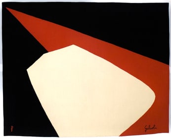 Fine Mid French Tapestry Designed by Gilioli Woven Pion in Aubusson France Rug 4'6" x 5'8" (1.37 x