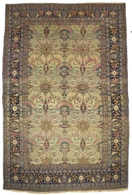 Antique Persian Tehran Rug 6'7" x 10'1" (2.01 x 3.07 M)