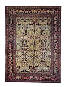 Antique Persian Tehran Rug 9' x 12'9" (2.74 x 3.89 M)