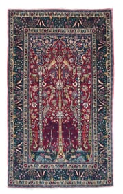 Fine Antique Persian Tehran Rug 4'3" x 7'5" (1.30 x 2.26 M)