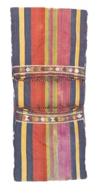 Antique Silk Shahsaband Double Bag Face Rug 1'7" x 3'6" (0.48 x 1.07 M)