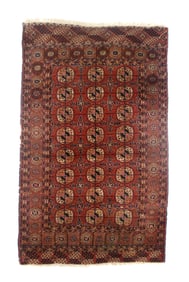 Antique Turkeman Rug 4'6" x 6' (1.37 x 1.83 M)