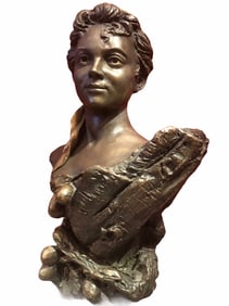 Pierre CAMPAGNE 1851 XIXth Glazed plaster Height 45 cm