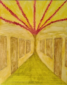 Michael Halpern Washed pastel on canvas 16 x 20