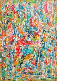 VINCENZO DI BIASE mix media 70 x 50 cm