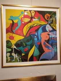 Masks 90 x 90 cm