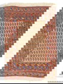 Antique Persian Afshar Rug 3'2" x 4'2" (0.97 x 1.27 M)