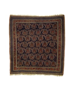 Antique Persian Afshar Rug 3'8" x 3'10" (1.12 x 1.17 M)