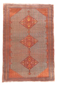 Antique Persian Tribal Afshar Rug 7'3" x 10'11 (2.21 x 3.33 M)
