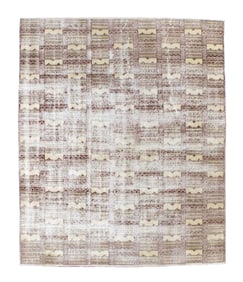 Vintage Art Deco Rug 6'7" x 7'11" (2.01 x 2.41 M)