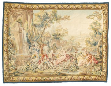 Antique Aubusson-Beauvais French Tapestry 4'9'' x 6'3'' (1.45 x 1.91 M)
