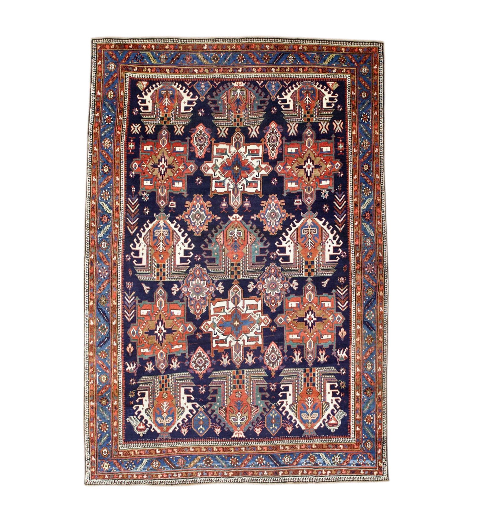 Antique Persian Bakhshayesh Rug 7'6" x 11'3" (2.29 x 3.43 M): Antique Persian Bakhshayesh Rug 7'6" x 11'3" (2.29 x 3.43 M)