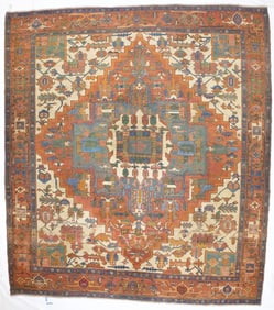 Antique Persian Bakhshayesh Rug 10'6" x 11'7" (3.20 x 3.53 M)