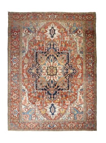 Antique Persian Serapi Rug 9'9" x 13'6" (2.97 x 4.11 M)