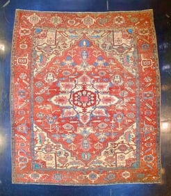 Antique Persian Serapi Rug 10'4" x 12' (3.15 x 3.66 M)