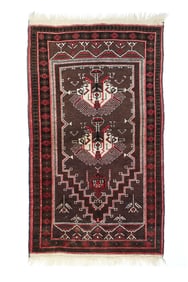 Vintage Afghan Balouch Rug 2'9" x 5'0" (0.84 x 1.52 M)
