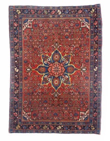 Antique Persian Bidjar Rug 3'7" x 5'2" (1.09 x 1.57 M)