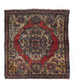 Antique Persian Bidjar Rug 3'10" x 4'3" (1.17 x 1.30 M)