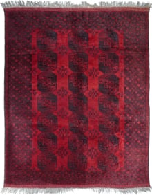 Vintage Afgan Bokhara Rug 7'9" x 9'7" (2.36 x 2.92 M)
