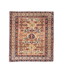 Antique Caucasian Perpedil Rug 3'5" x 3'10" (1.04 x 1.17 M)