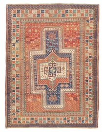 Antique Kazak Rug 5'1" x 6'10" (1.55 x 2.08 M)