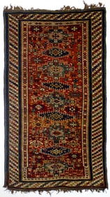 Antique Kuba Rug 3'9" x 6'7" (1.14 x 2.01 M)