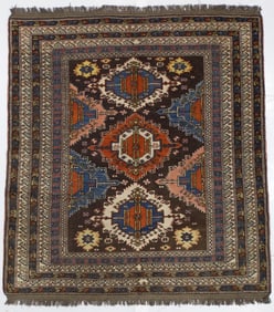 Antique Shirvan Rug 5'6" x 6'1" (1.68 x 1.85 M)