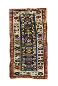 Antique Kuba Zehour Rug 2'11" x 5'5" (0.89 x 1.65 M)