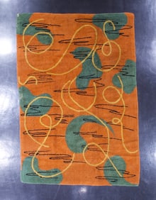 Mid Century European Rug 4'4" x 6'4" (1.32 x 1.93 M)