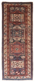 Antique East Caucasian Long Rug 3'7'' x 9'3'' (1.09 x 2.82 M)