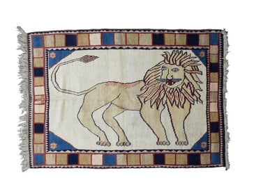 Antique Persian Gabbeh Rug 3'10" x 5'5" (1.17 x 1.65 M)