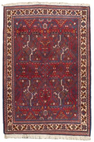 Vintage Persian Joshaghan Rug 3'7" x 5'4" (1.09 x 1.63 M)